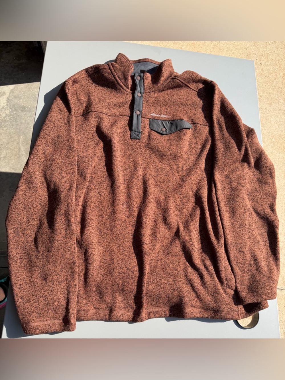 Eddie Bauer - Pull-over 1/4 button Closure Fleece Jacket